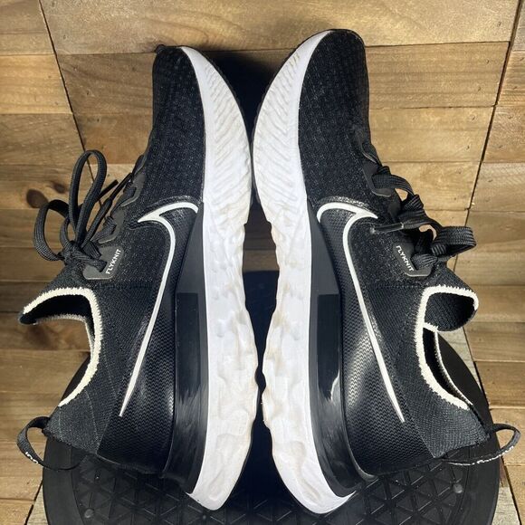 Nike Men’s size 7.5 React Infinity FK Flyknit Running Shoes Athletic Black - Picture 8 of 11